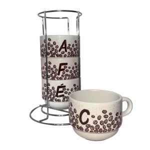 Torre 4 xícaras Grãos de Café cozinha criativa 2