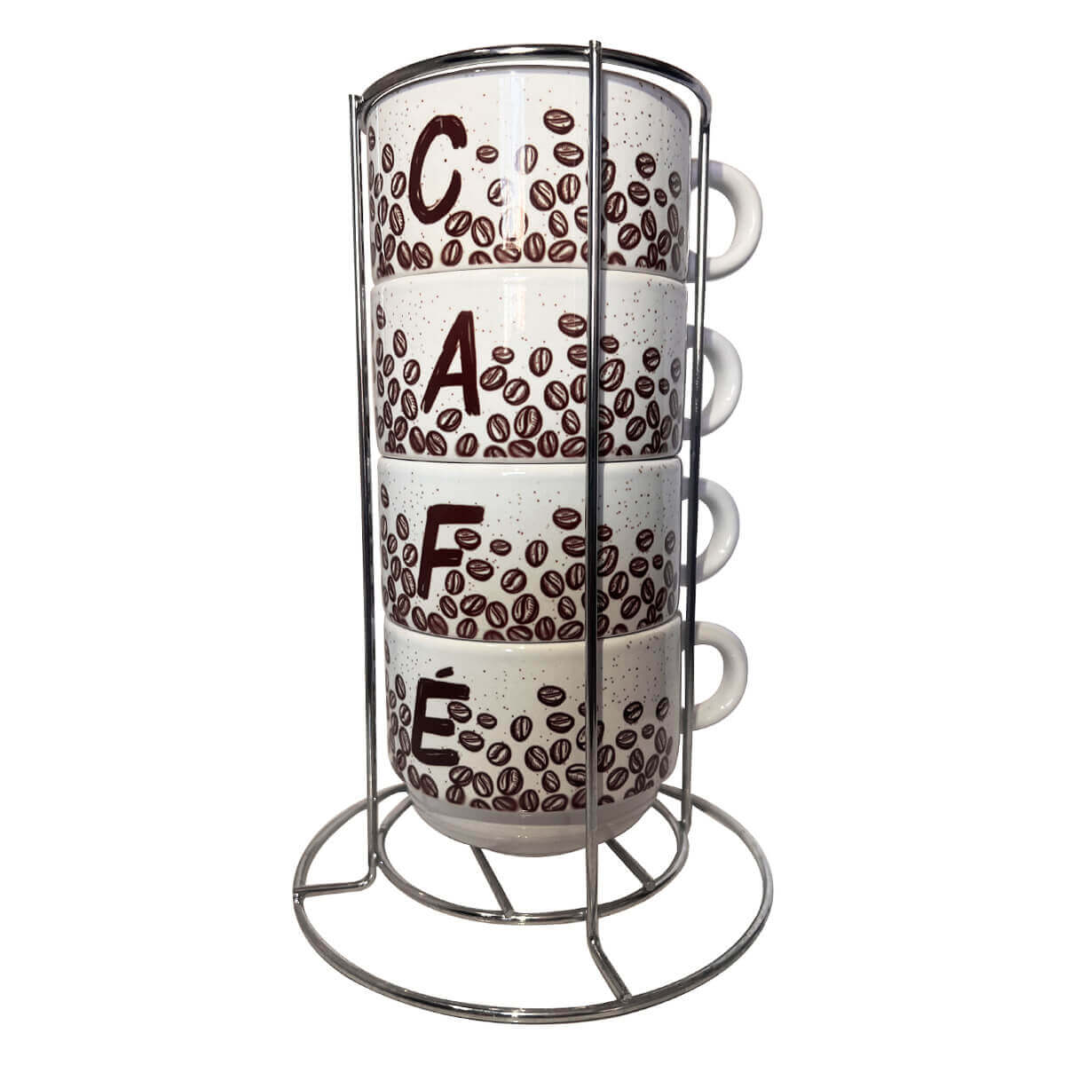 Torre 4 xícaras Grãos de Café cozinha criativa 3