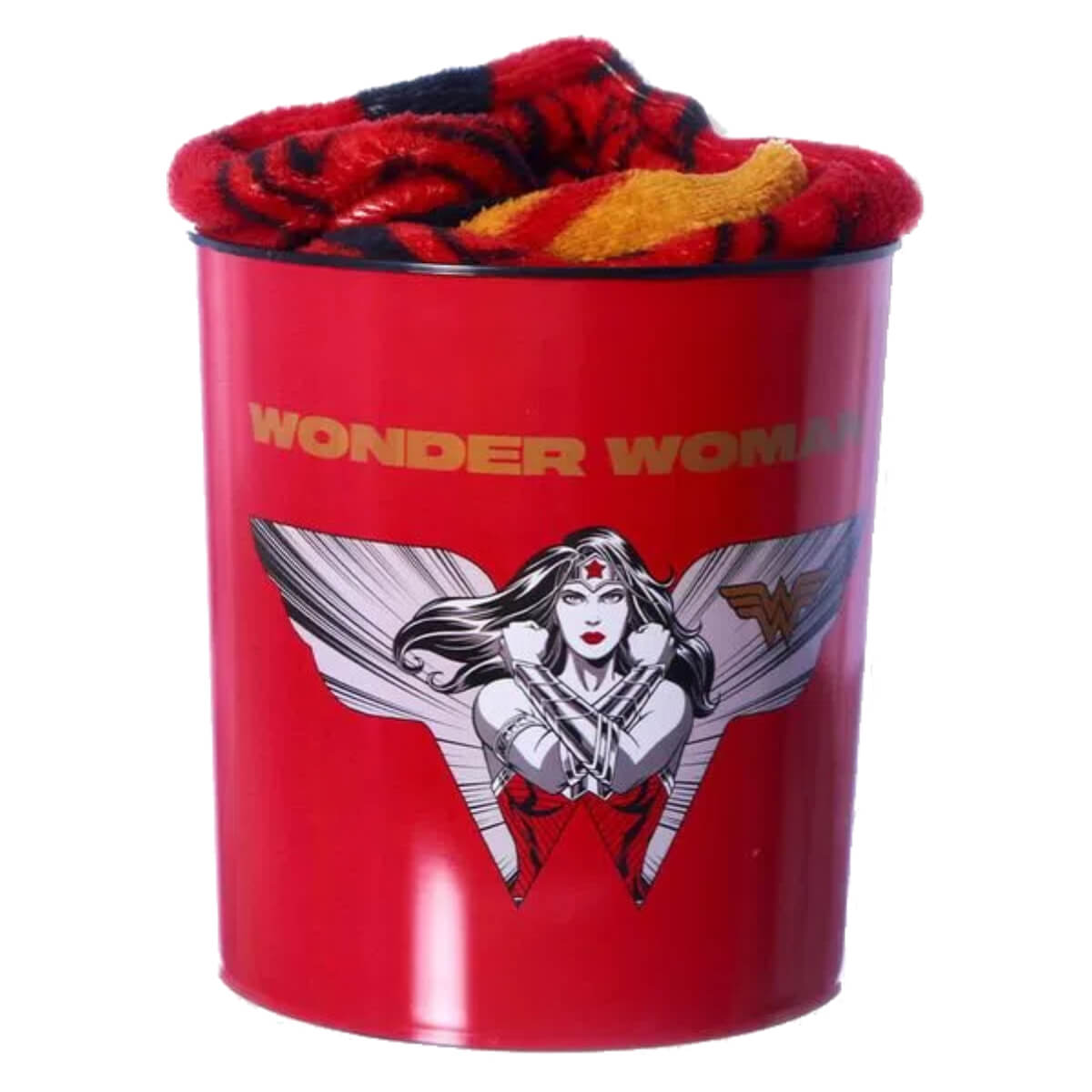 Kit Manta e Balde de Pipoca 5L Oficial DC Mulher Maravilha 2