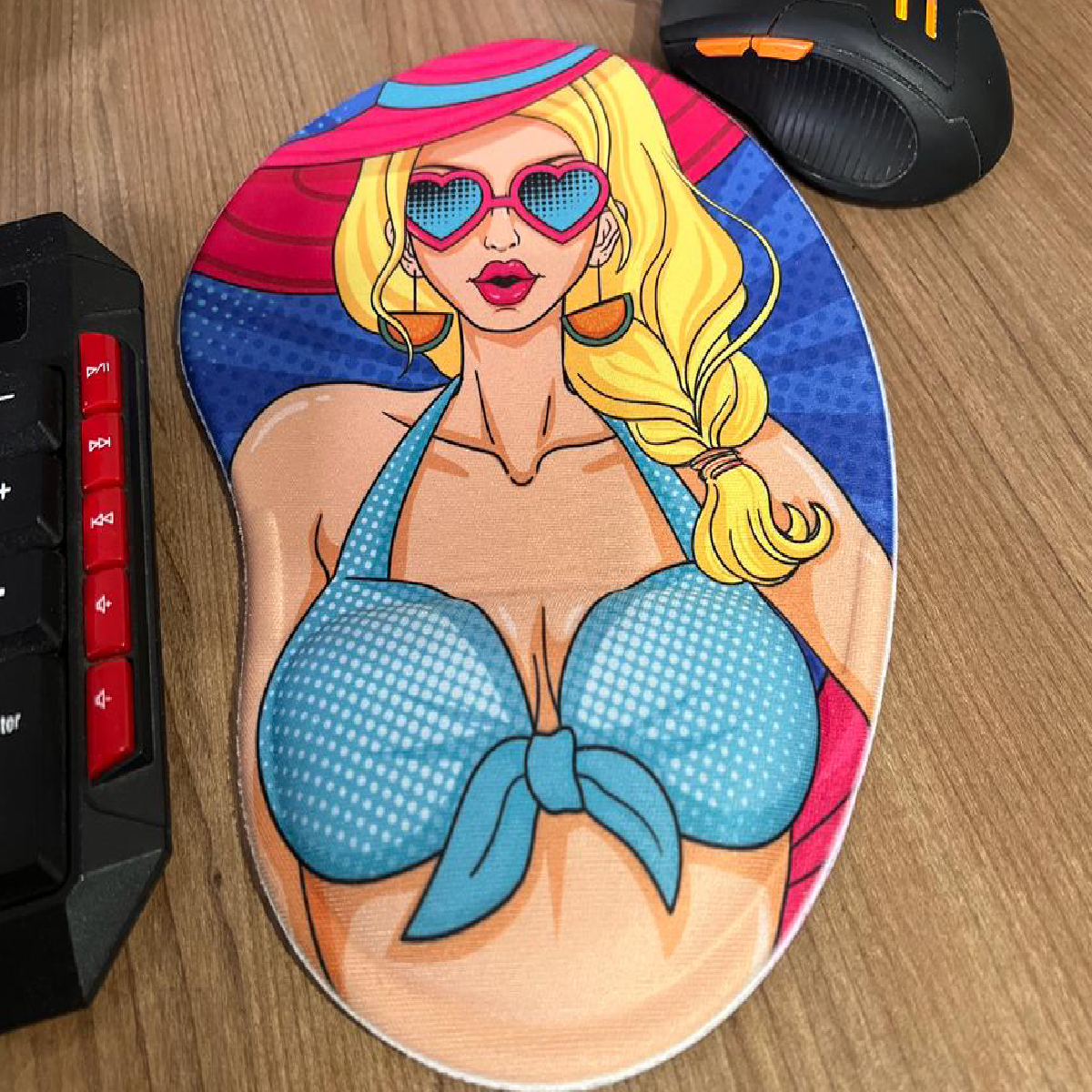 Mouse pad ergonômico Mulher Sexy Cartoon Presente Criativo 2