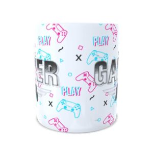 caneca gamer play branca 2