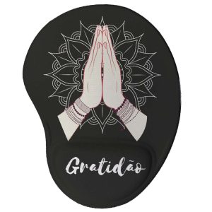 Mouse pad ergonômico Gratidão