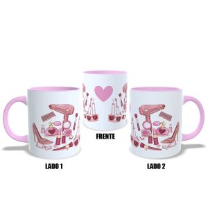 Caneca Rosa Charmosa presente criativo geek