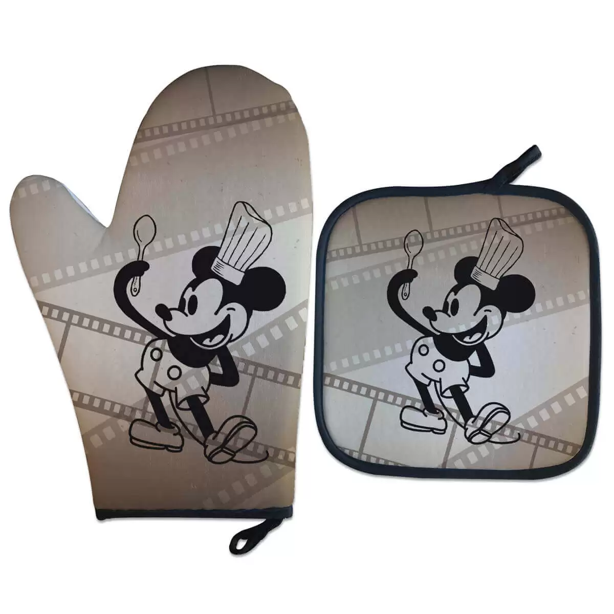 Kit Luva Térmica Chef Mickey Steamboat Willie
