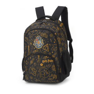 Mochila Harry Potter Ícones Preto3
