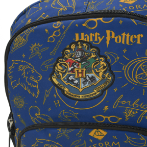 Mochila Harry Potter Ícones e Divisão Para Notebook Azul4