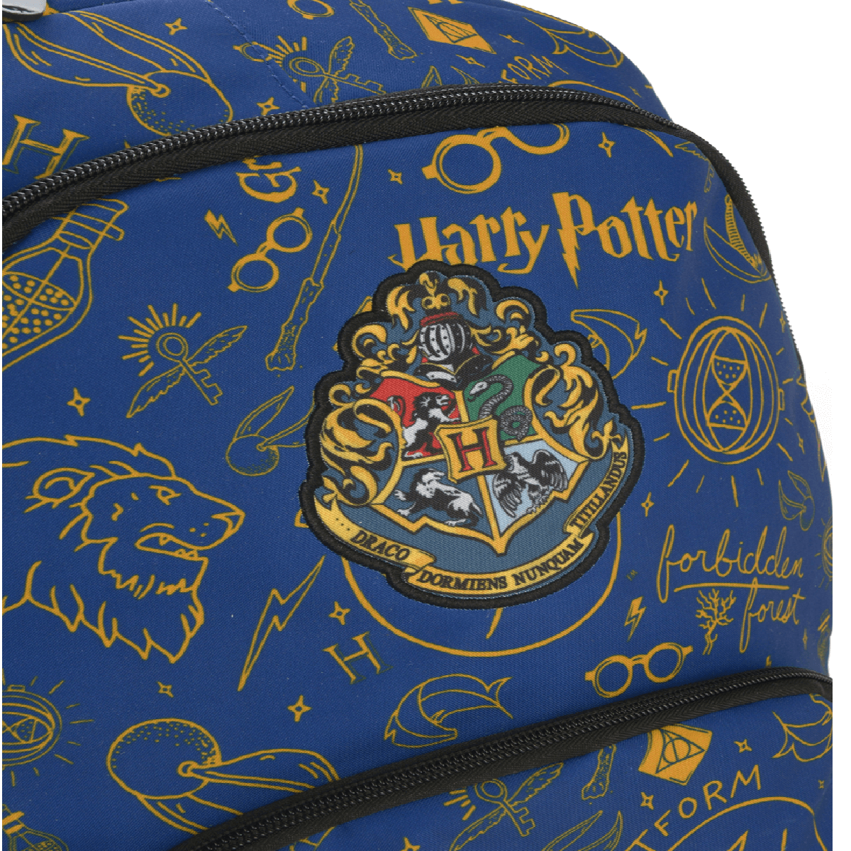 Mochila Harry Potter Ícones e Divisão Para Notebook Azul6