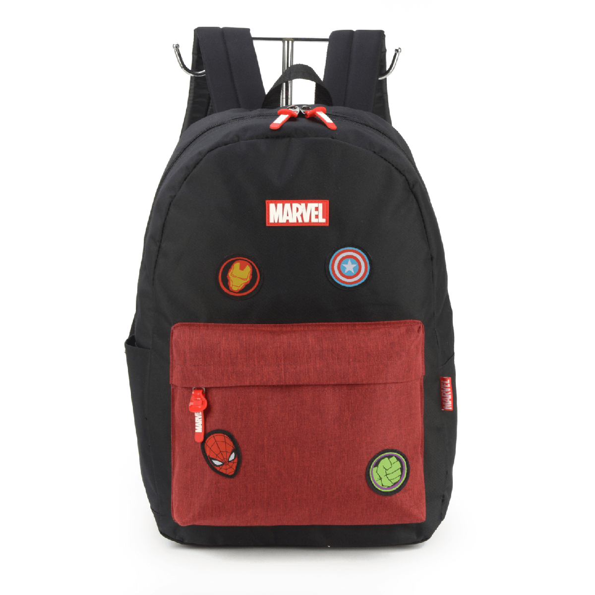 Mochila Marvel Ícones Heróis Preto Mochila Marvel Ícones Heróis Preto