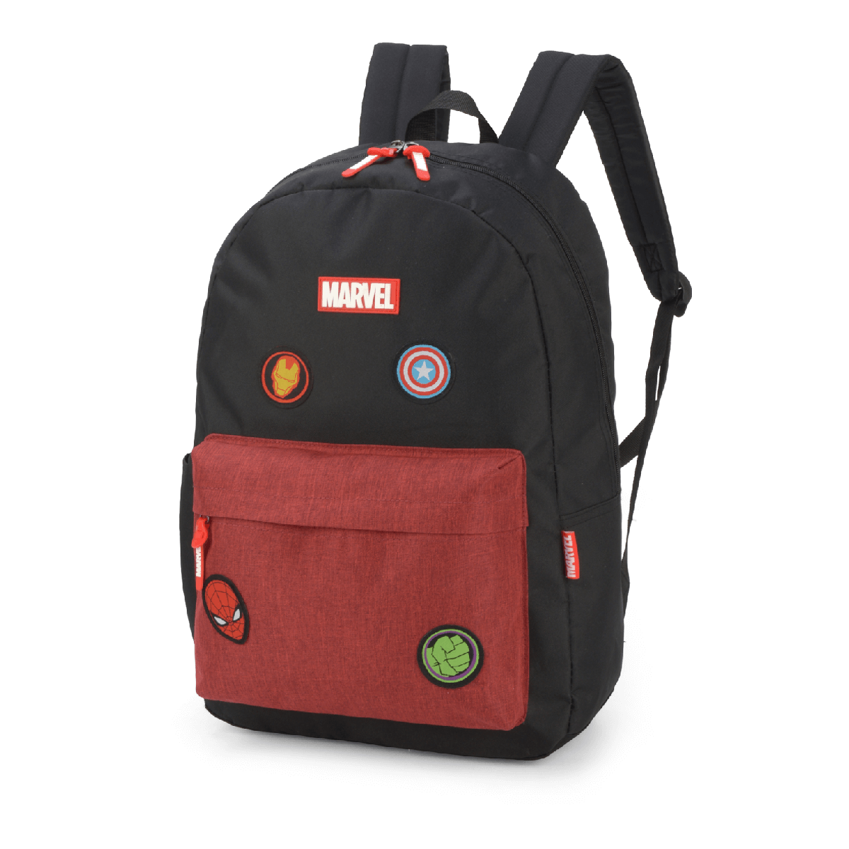Mochila Marvel Ícones Heróis Preto3