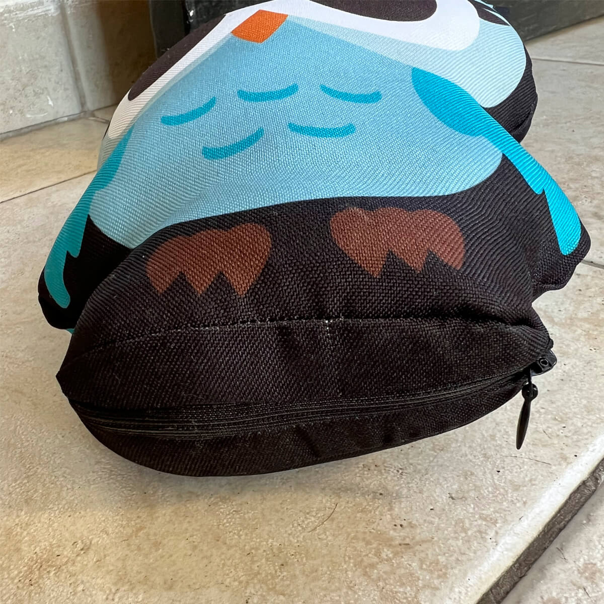Peso de porta criativo Coruja Fofa Kawaii Azul