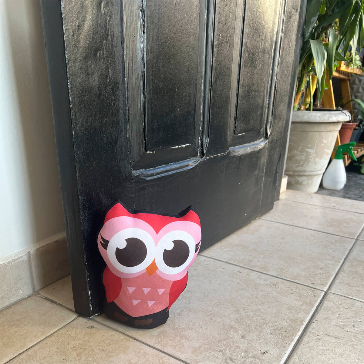 Peso de porta criativo Coruja Fofa Kawaii Rosa