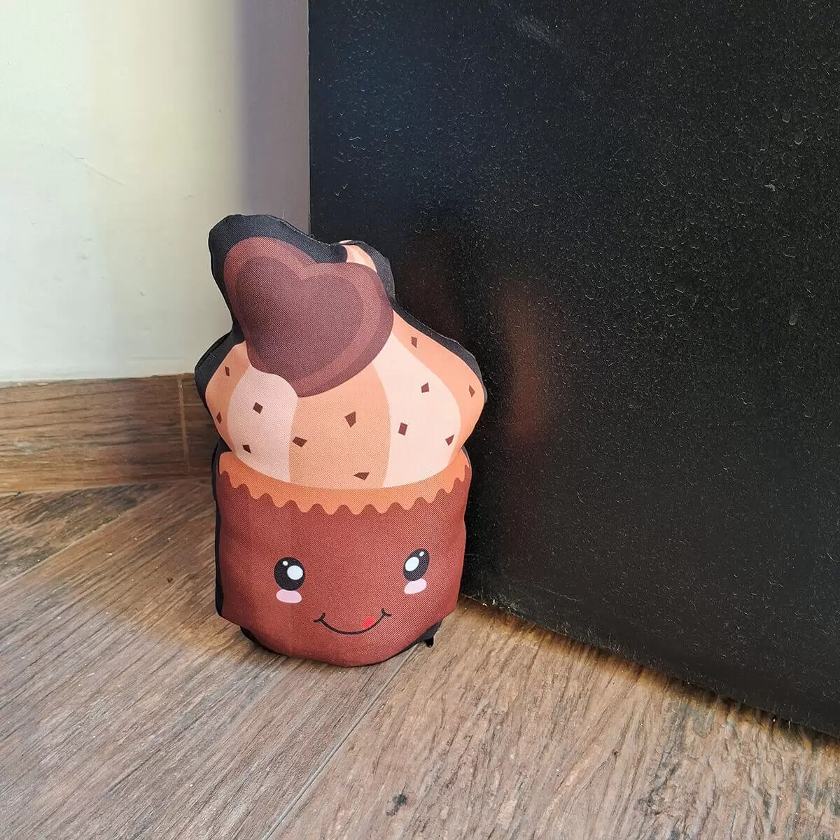 Peso de Porta Cupcake Chocolate Kawaii Decoração Divertida