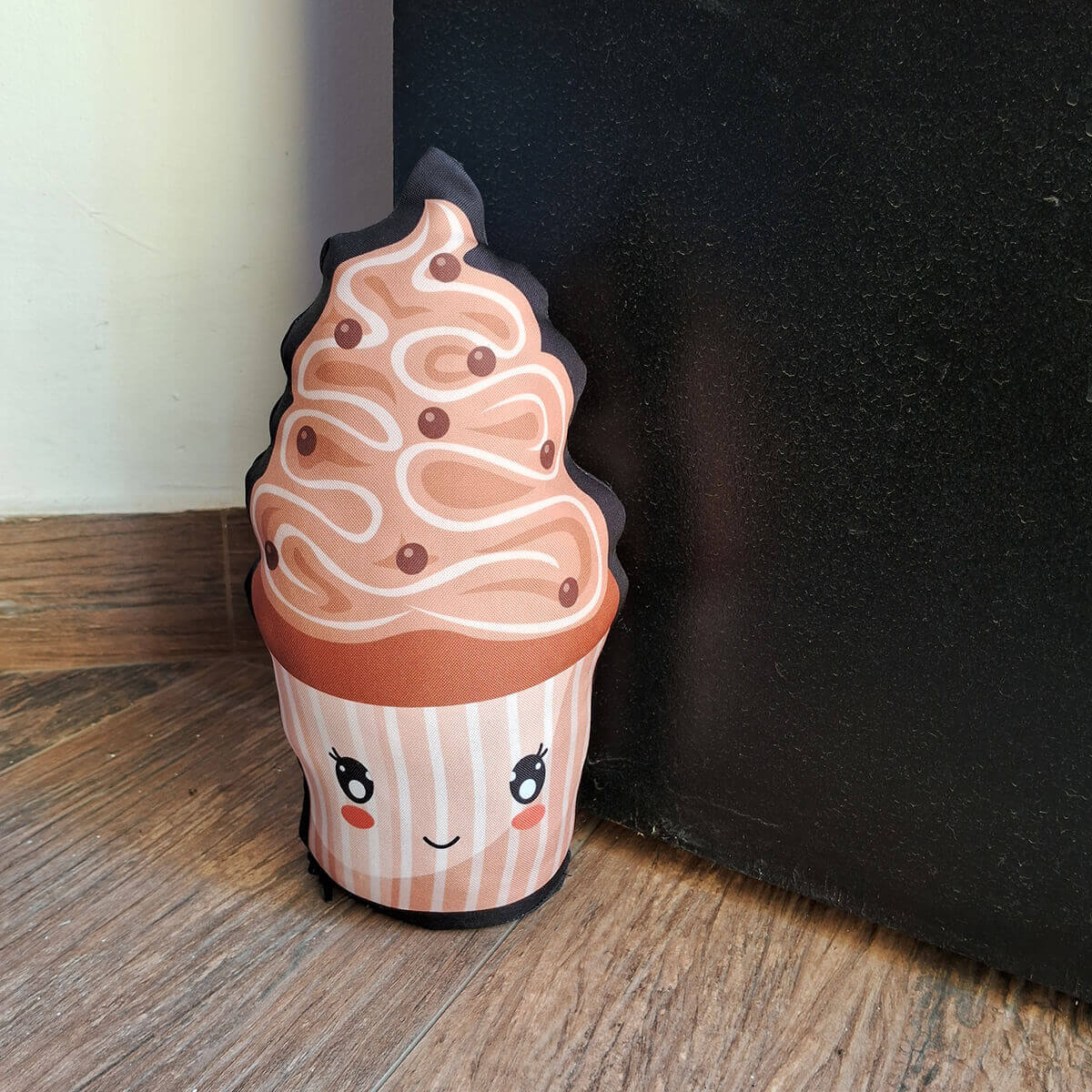 Peso de Porta Cupcake Baunilha Kawaii Decoração Divertida