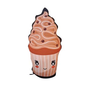 Peso de Porta Cupcake Baunilha Kawaii Decoração Divertida