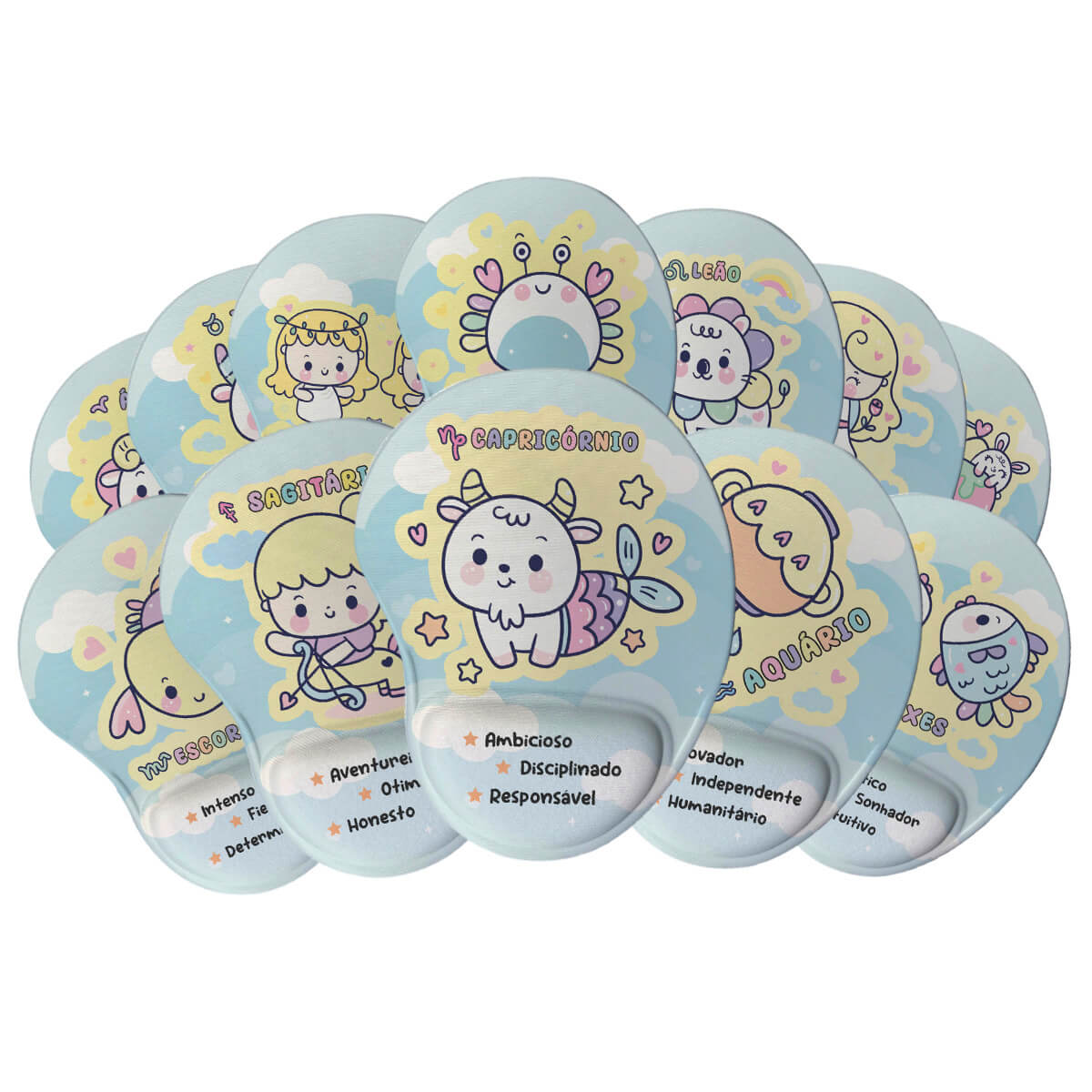 Mouse Pad Ergonômico Signos Kawaii Mouse Pad Ergonômico Signos Kawaii