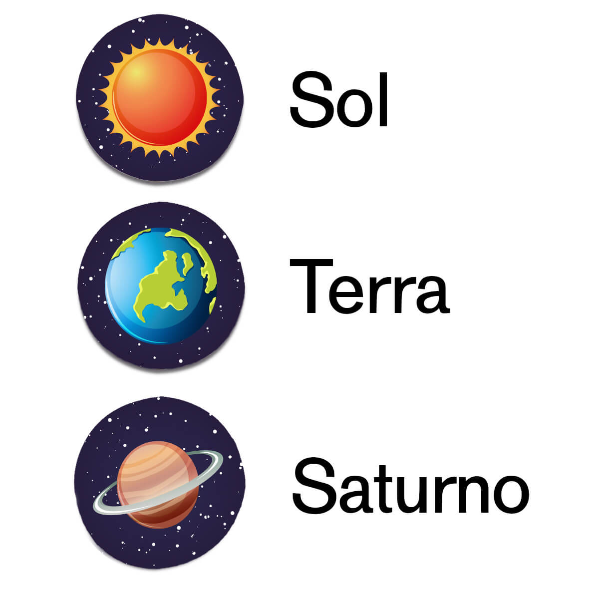 Kit 6 Porta Copos Redondos - Planetas do Sistema Solar