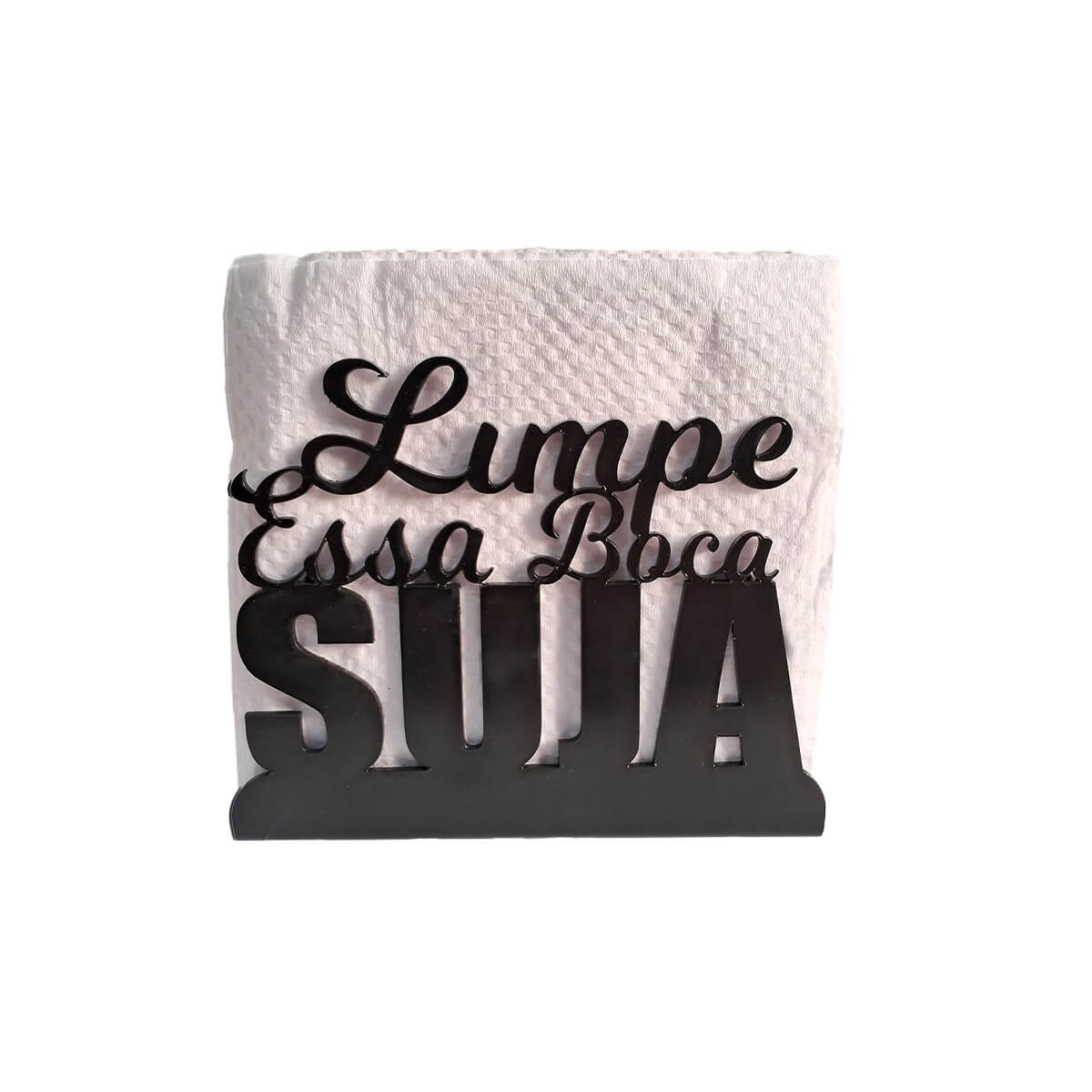 Porta-Guardanapo "Limpe Essa Boca Suja" Decoração Criativa Porta-Guardanapo "Limpe Essa Boca Suja" Decoração Criativa