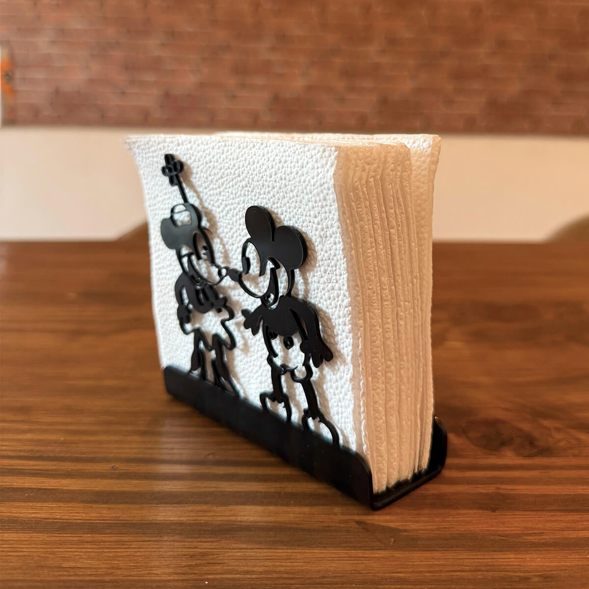 Porta-Guardanapo Formato Mickey E Minnie Steamboat Willie