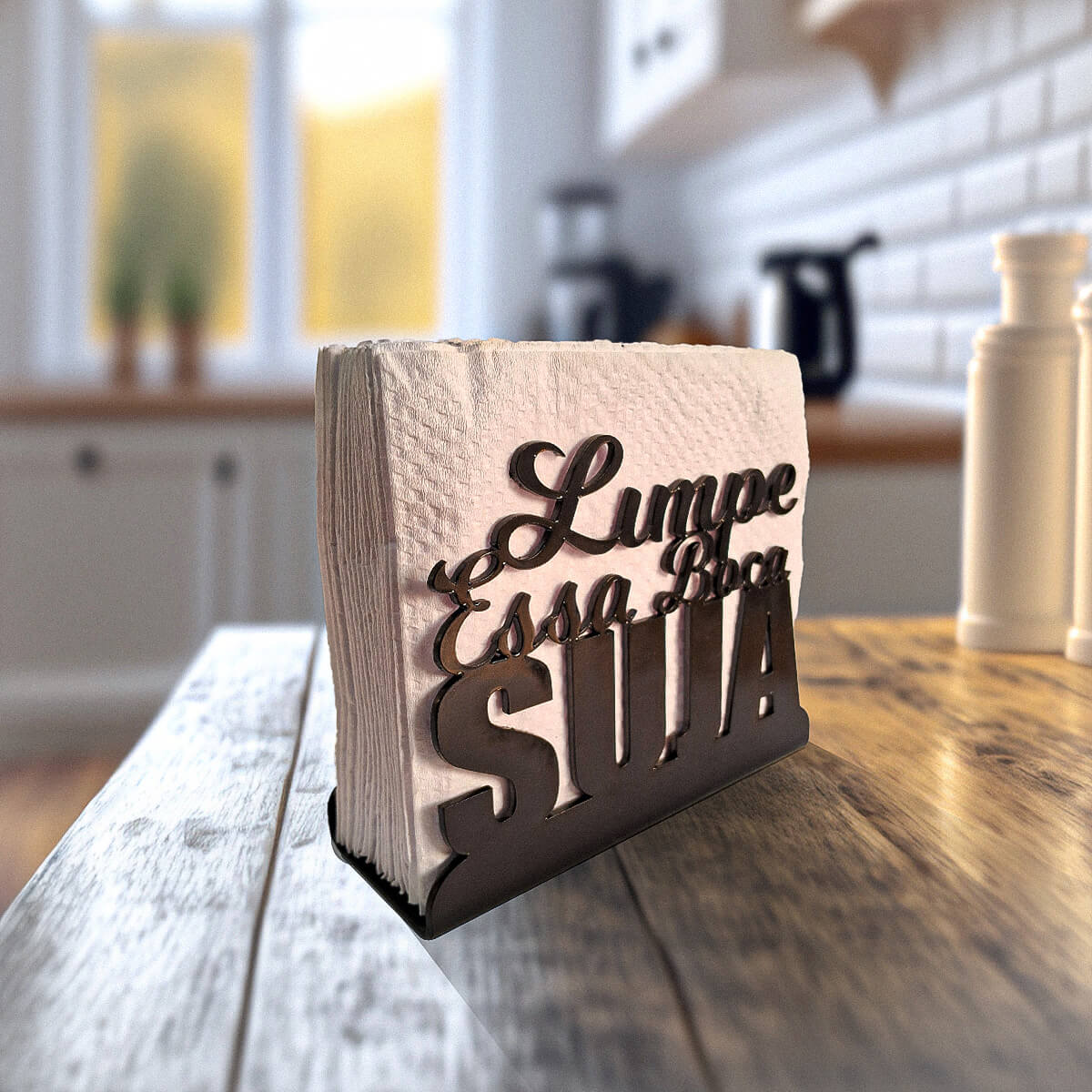 Porta-Guardanapo "Limpe Essa Boca Suja" Decoração Criativa