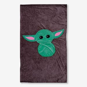Almofada 2 em 1 Manta c/ Zíper Baby Yoda The Mandalorian
