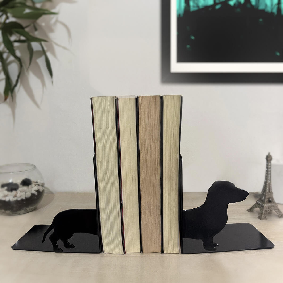 Porta Livro Aparador Cachorro Salsicha Decoração Criativa