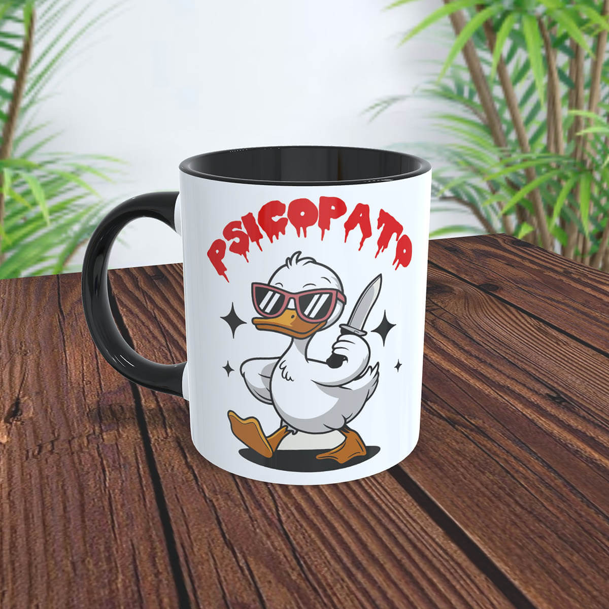 Caneca divertida Psicopato branco