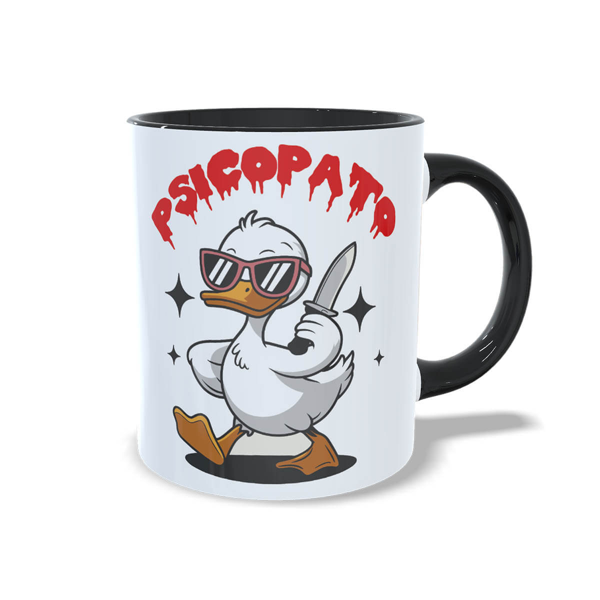 Caneca divertida Psicopato branco
