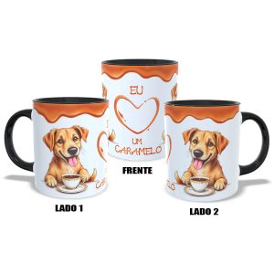 Caneca criativa eu amo vira-lata caramelo