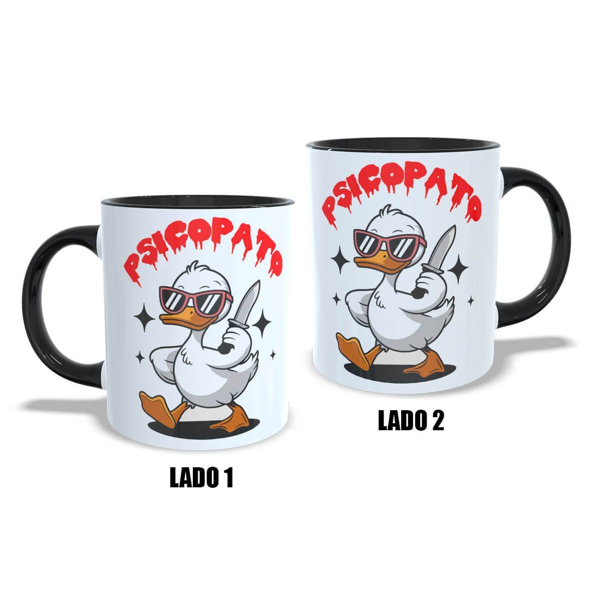 Caneca divertida Psicopato branco