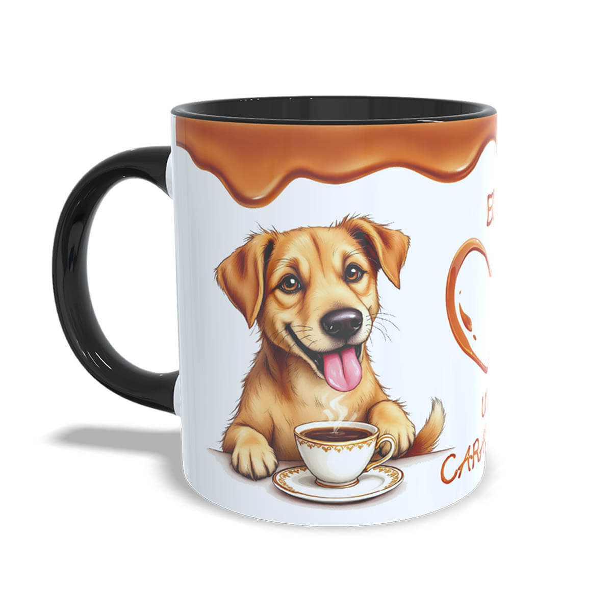Caneca criativa eu amo vira-lata caramelo Caneca criativa eu amo vira-lata caramelo