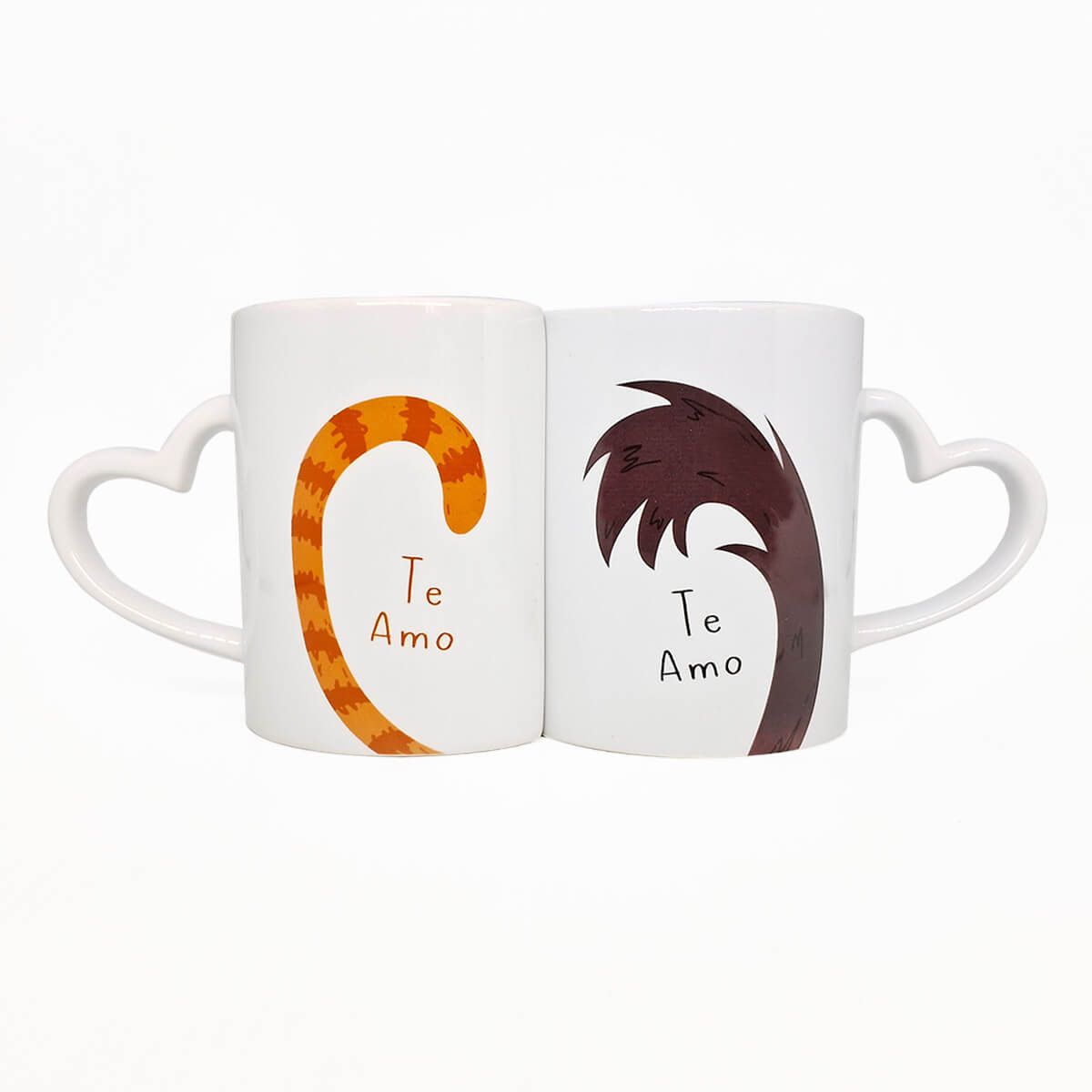 Caneca Dupla Love Casal Gatos