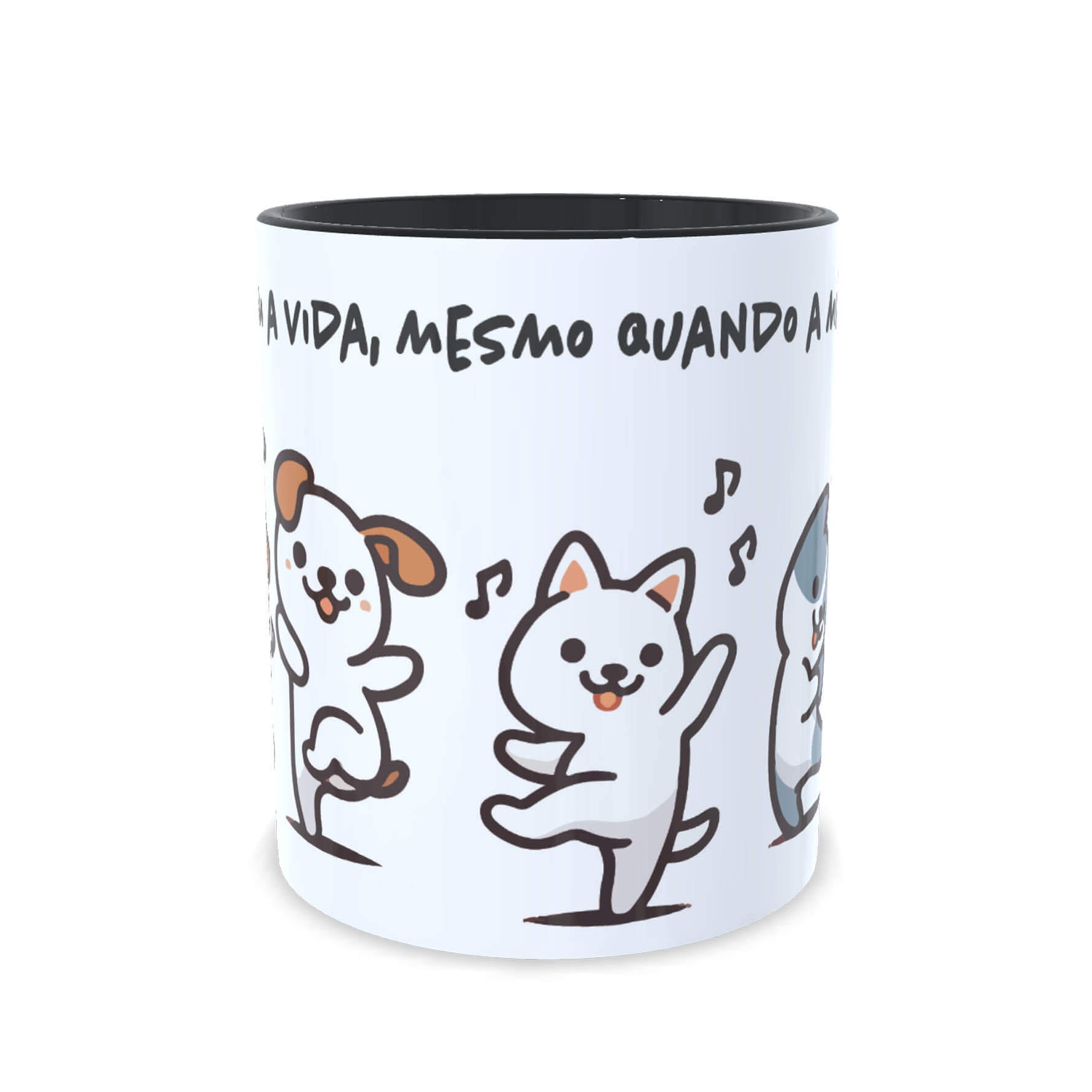 Caneca Cachorros Dance com a Vida