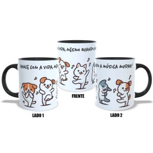Caneca Cachorros Dance com a Vida