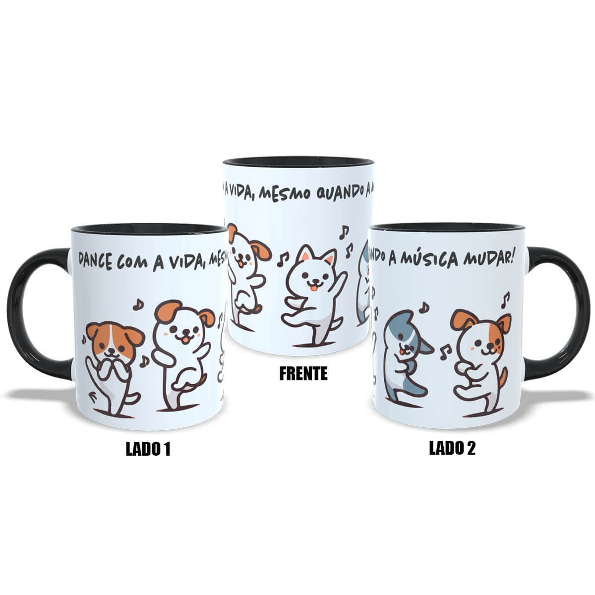 Caneca Cachorros Dance com a Vida