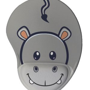 Mouse Pad Ergonômico - Hipopótamo Fofo Kawaii com apoio confortável de espuma