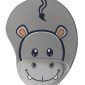 Mouse Pad Ergonômico - Hipopótamo Fofo Kawaii com apoio confortável de espuma