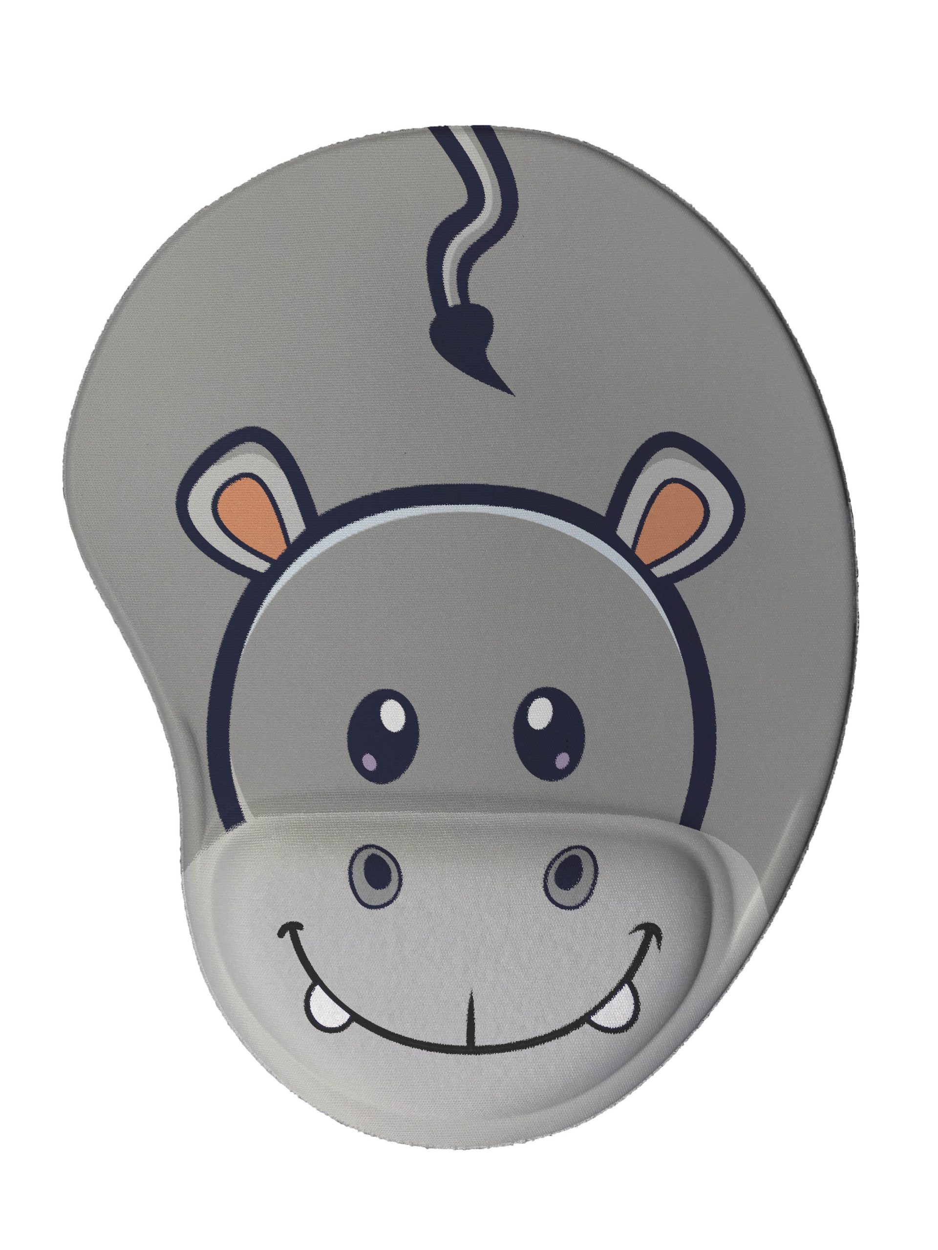 Mouse Pad Ergonômico - Hipopótamo Fofo Kawaii com apoio confortável de espuma Mouse Pad Ergonômico - Hipopótamo Fofo Kawaii com apoio confortável de espuma