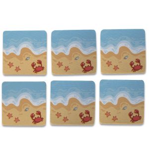 kit 6 Porta Copos Criativos - Praia Verão