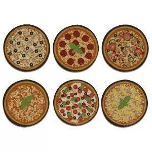 Kit 6 Porta copos Pizza Presente Criativo