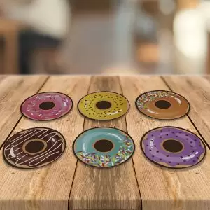 Kit 6 Porta copos rosquinhas donuts Presente Criativo