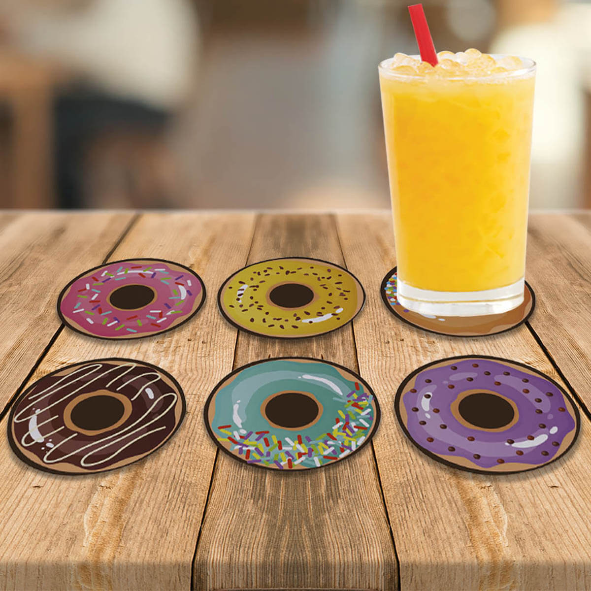 Kit 6 Porta copos rosquinhas donuts Presente Criativo