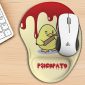 Mouse Pad Ergonômico Divertido - Psicopato Amarelo com apoio ergonômico para pulsos