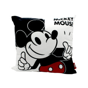 Almofada Fibra Veludo Mickey Xadrez Oficial Decoração Geek - Imagem 1