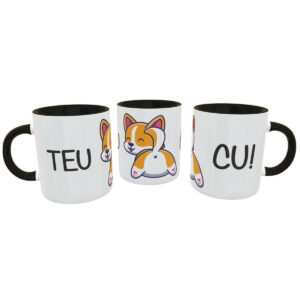 Caneca Cachorrinho Malcriado Teu Cu Presente Divertido