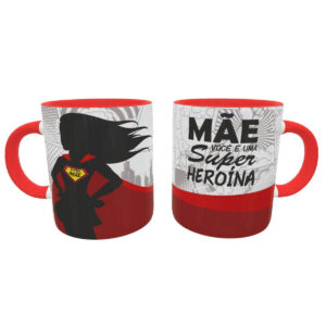 Caneca Super Mãe Presente Criativo Geek