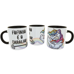 Caneca Unicórnio Malcriado Fofinho é o Caralho Presente Divertido