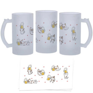 1 Caneca de Chopp Divertida Gatinhos Kawaii Presente Criativo
