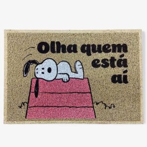 Capacho Geek Snoopy Olha Quem Está Aí Presente Criativo - Imagem 1
