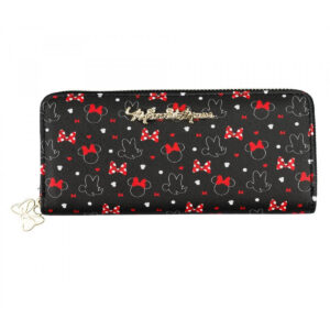 Carteira Grande Minnie Laços Oficial Moda Disney 20x10cm - Imagem 1