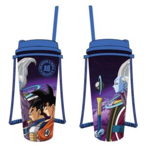 Copo Com Canudo e Fita Dragon Ball Universe 7 Presente Geek